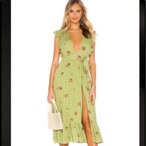 Mistwood Dress in Green Picnic